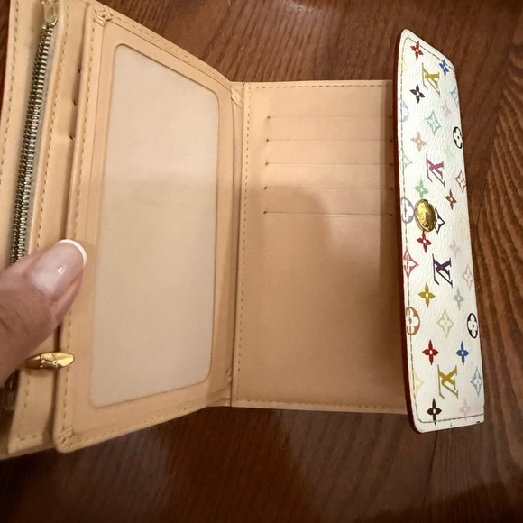 Louis Vuitton White Multicolor Monogram Wallet - Picture 4 of 6